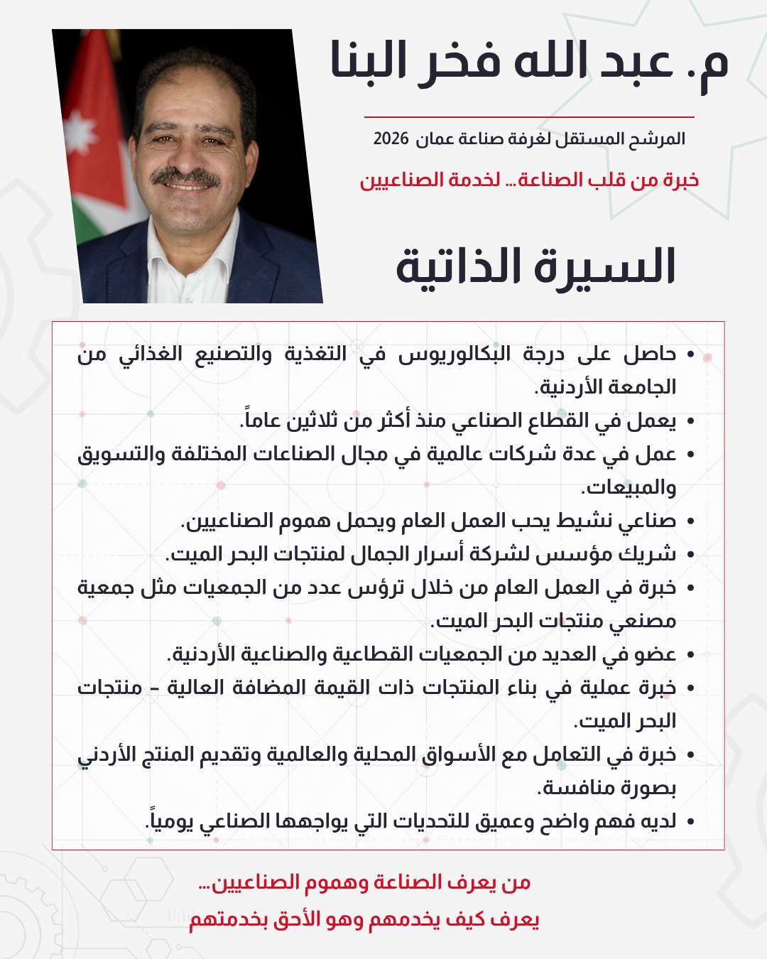 إنفوغرافيك السيرة الذاتية للمرشح